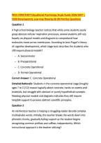 WGU D094&sol;D307 Educational Psychology Study Guide 2026&sol;2027 &vert; &NewLine;Child Development&comma; Learning Theories & OA Practice Questions