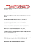 Ammo 18 Exam Questions With Correct Answers 2026-2027&period;