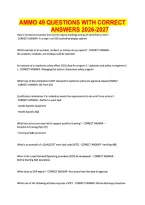 Ammo 49 Questions With Correct Answers 2026-2027
