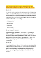 WGU D307 Learning Theories Exam Prep 2026&sol;2027 &vert; Piaget&comma; &NewLine;Vygotsky&comma; Erikson & Kohlberg &vert; Practice Questions with Answers