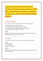 ATI RN Comprehensive Predictor 2026-Style &NewLine;Practice Exam Guaranteed pass newest year 2026&NewLine;2027 &vert; 100&period; Questions and answers &plus; Rationales&vert; &NewLine;free PDF Access &vert;STUDY GUIDE MASTER &vert;Already &NewLine;graded A&plus;