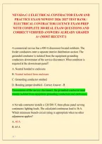 Nevada C-2 Electrical Contractor Exam And &NewLine;Practice Exam Newest 2026&sol; 2027 Test Bank&vert; Electrical Contractor Licence Exam Prep &NewLine;With Complete 300 Real Exam Questions And &NewLine;Correct Verified Answers&sol; Already Graded &NewLine;A&plus; &lpar;Most Recent&excl;&excl;&rpar; 