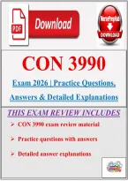 CON 3990 Exam 2026 &vert; Practice Questions&comma; Answers & Detailed Explanations