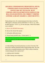 Building Commissioning Professional &lpar;Bcxp&rpar; &NewLine;Certification Exam And Practice Exam &NewLine;Newest 2026&sol; 2027 Test Bank&vert; Bcxp &NewLine;Certification Exam Prep With Complete 300 &NewLine;Real Exam Questions And Correct Verified &NewLine;Answers&sol; Already Graded A&plus; &lpar;Most Recent&excl;&excl;&rpar; 
