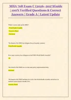 MHA 708 Exam C Study Guide Q&A 2026&sol;2027