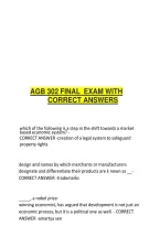 Agb 302 Final Exam With Correct Answers