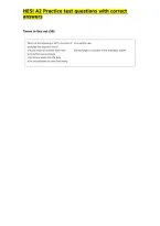 HESI A2 Practice test questions with correct answers&NewLine;