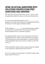 Afsb 152 Actual Questions With&NewLine;Solutions Graded Exam Prep&NewLine;Questions And Answers