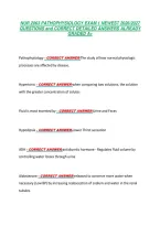 Nur 2063 Pathophysiology Exam 1 Newest 2026&sol;2027 &NewLine;Questions And Correct Detailed Answers Already &NewLine;Graded A&plus; 