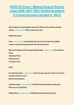 NURS 201 Exam 1 Medical-Surgical Nursing WCU 2026&sol;2027 &vert; Practice Q&A