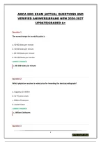Amca Ekg Exam &vert;Actual Questions And Verified Answers&vert;Brand New 2026-2027 Update&vert;Graded A&plus;