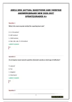 Amca Ekg &vert;Actual Questions And Verified Answers&vert;Brand New 2026-2027 Update&vert;Graded A&plus;