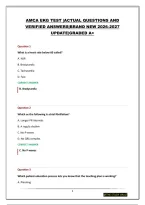 AMCA EKG EXAM PACKAGE&vert;QUESTIONS AND ANSWERS&vert;BRAND NEW 2026-2027 UPDATE
