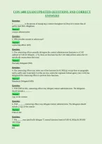 Con 1400 Exam Updated Questions And Correct&NewLine;Answers