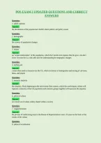 Pos Exam 2 Updated Questions And Correct&NewLine;Answers