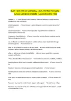 BCOT Test with all Correct & 100&percnt; Verified Answers &vert;Actual Complete Update &vert;Guaranteed to Pass