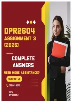 Dpr2604&NewLine;Assignment 3&NewLine;&lpar;Portfolio&rpar; 2026 - Complete Answers 