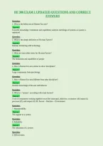 Hf 300 Exam 1 Updated Questions And Correct&NewLine;Answers