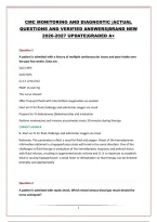 Cmc Monitoring And Diagnostic &vert;Actual Questions And Verified Answers&vert;Brand New 2026-2027 Update&vert;Graded A&plus;