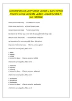 Correctional Exam 2027 with all Correct & 100&percnt; Verified Answers &vert;Actual Complete Update &vert;Already Graded A&plus; &lpar;Just Released&rpar;