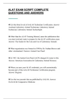 Alat Exam Script Complete&NewLine;Questions And Answers