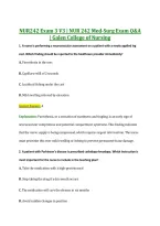 NUR242 Exam 3 V3 &vert; NUR 242 Med-Surg Exam Q&A &NewLine;&vert; Galen College of Nursing 