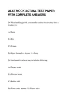 Alat Mock Actual Test Paper&NewLine;With Complete Answers