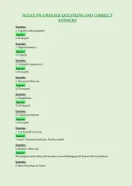 Nclex Pn Updated Questions And Correct&NewLine;Answers
