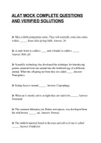 Alat Mock Complete Questions&NewLine;And Verified Solutions