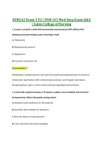 NUR242 Exam 3 V2 &vert; NUR 242 Med-Surg Exam Q&A &NewLine;&vert; Galen College of Nursing 