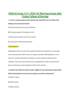 NUR242 Exam 3 V1&ndash;V3 &vert; NUR 242 Med-Surg &vert; Actual Q&A with Rationale &lpar;NUR242 Exam 3&rpar; &vert; Galen College of Nursing