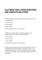 Alat Mock Final Paper Questions&NewLine;And Complete Solutions