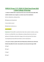 NUR242 Exam 2 V3 &vert; NUR 242 Med-Surg Exam Q&A &NewLine;&vert; Galen College of Nursing