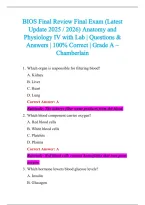 BIOS Exam 2026-2027 QUESTIONS AND ANSWERS ALREADY GRADED A&plus;&period;&NewLine;100&percnt; Verified Solutions &vert; Updated Per Latest Guidelines &vert; Graded A&plus;