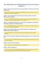 Psyc 2380 Chapter Four &lpar;Textbook&rpar; Questions with Correct Answers