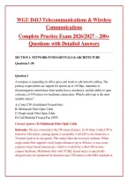 WGU D413 Telecommunications & Wireless Communications &ndash; Complete Practice Exam 2026&sol;2027&colon; 200&plus; Questions with Detailed Answers & Rationales &ndash; Ultimate Objective Assessment Study Guide