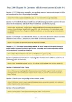 Psyc 2380 Chapter Six Questions with Correct Answers &lpar;Grade A&plus;&rpar;