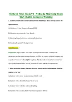 NUR242 Final Exam V2 &vert; NUR 242 Med-Surg Exam &NewLine;Q&A &vert; Galen College of Nursing