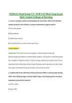 NUR242 Final Exam V1&ndash;V3 &vert; NUR 242 Med-Surg &vert; Actual Q&A with Rationale &lpar;NUR242 Final Exam&rpar; &vert; Galen College of Nursing