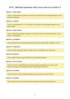PSYC 2380 Final Questions with Correct Answers &lpar;Grade A&plus;&rpar;