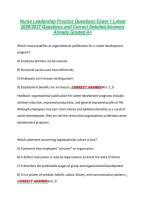 Nurse Leadership Practice Questions Exam 1 Latest &NewLine;2026&sol;2027 Questions and Correct Detailed Answers &NewLine;Already Graded A&plus; 