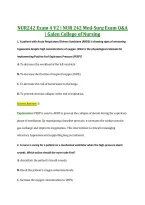 NUR242 Exam 4 V2 &vert; NUR 242 Med-Surg Exam Q&A &NewLine;&vert; Galen College of Nursing 