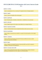 PSYCH 2380 FINAL EXAM Questions with Correct Answers &lpar;Grade&NewLine;A&plus;&rpar;