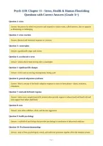 Psych 1101 Chapter 11 - Stress&comma; Health & Human Flourishing&NewLine;Questions with Correct Answers &lpar;Grade A&plus;&rpar;
