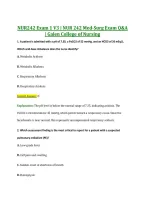 NUR242 Exam 1 V3 &vert; NUR 242 Med-Surg Exam Q&A &NewLine;&vert; Galen College of Nursing