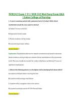 NUR242 Exam 1 V1&ndash;V3 &vert; NUR 242 Med-Surg &vert; Actual Q&A with Rationale &lpar;NUR242 Exam 1&rpar; &vert; Galen College of Nursing