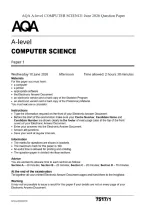 AQA A-level COMPUTER SCIENCE June 2026 Question Paper &NewLine;