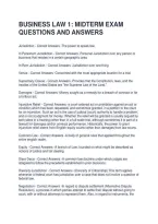 Business Law 1 Midterm Exam Questions And Answers