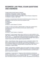 Business Law Final Exam Questions And Answers