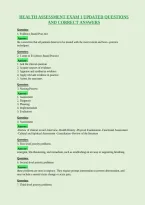 Health Assessment Exam 1 Updated Questions&NewLine;And Correct Answers